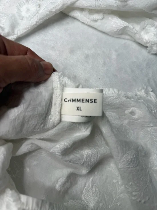 White Floral Embroidered 100% Cotton Boho Blouse | Cottagecore - Picture 7 of 8